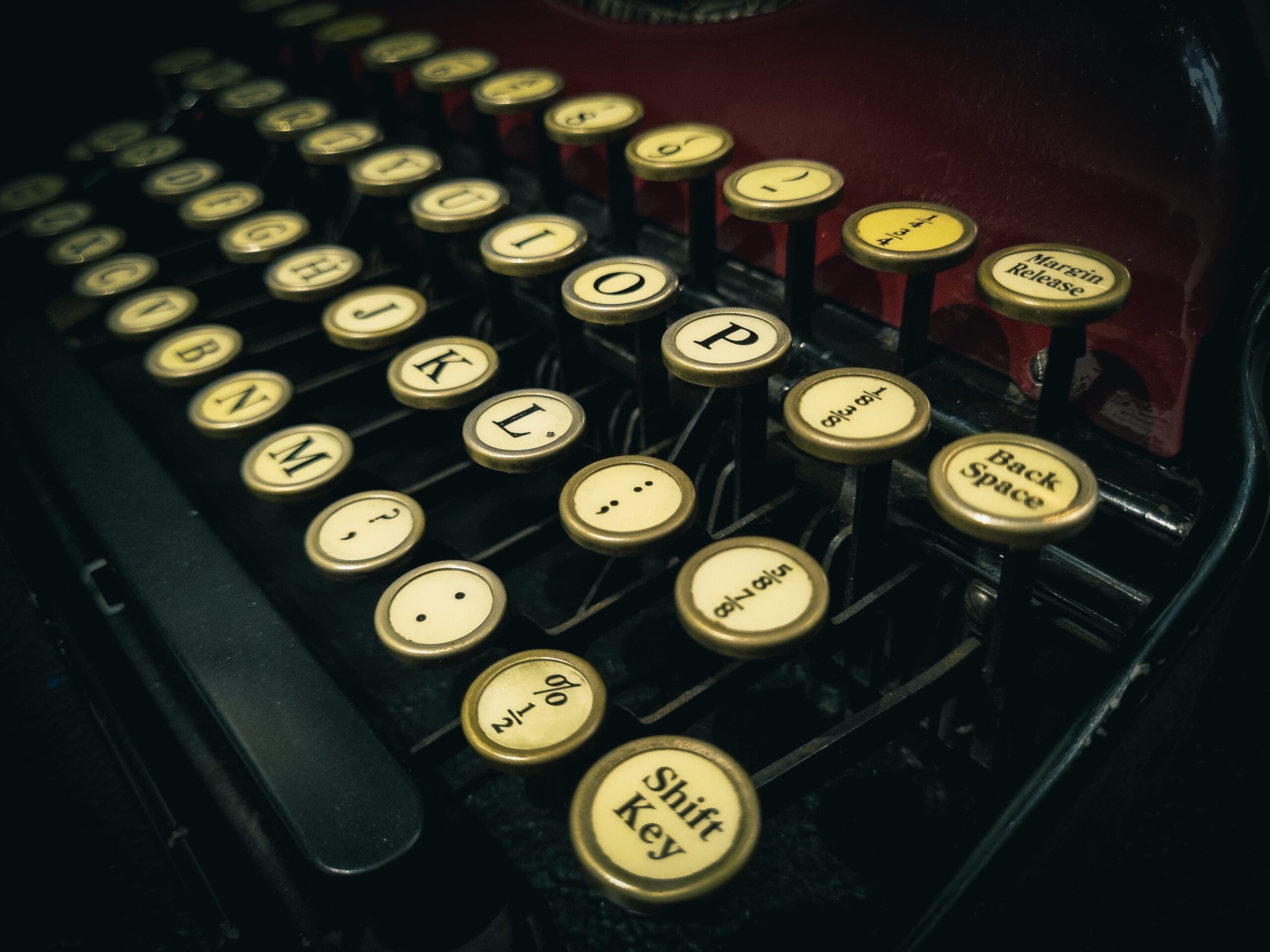 An old fashioned typewriter